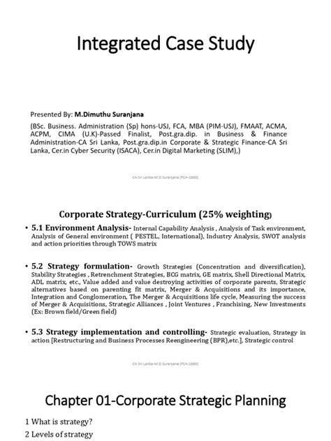 Image result for Integrated Case Study Assignment