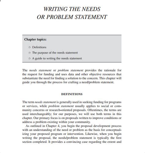 Toradh íomhá ar Problem Statement for Project Example