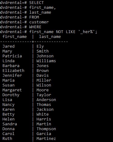 Image result for How to Use Not Like in SQL