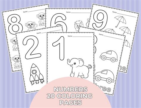 Toradh íomhá ar Learning Numbers Coloring Pages