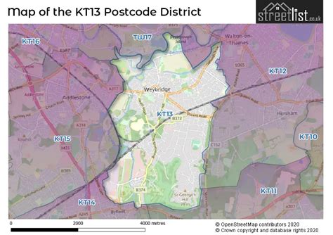 Image result for KT Postcode Map