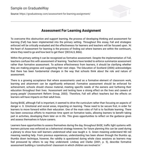 Learning Process Assignment Example に対する画像結果