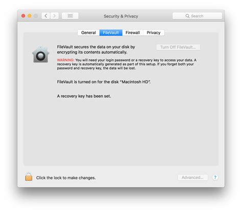 Toradh íomhá ar M1 Mac FileVault Recovery Window