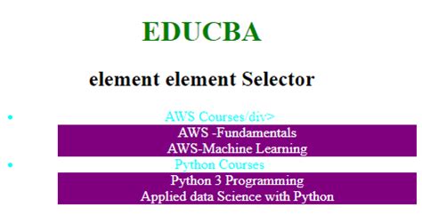 Image result for Body Element Selector CSS