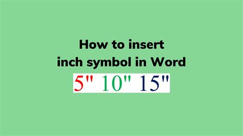 Afbeeldingsresultaten voor Inches Abbreviation Symbol