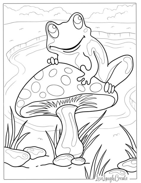 Image result for Spring Frog Coloring Page
