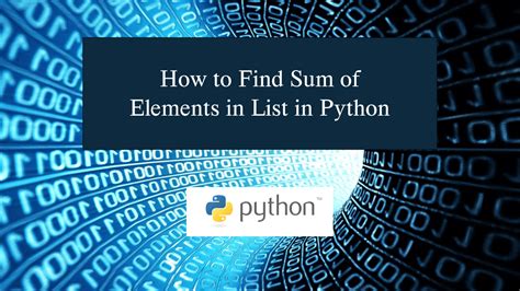 Image result for Python Sum List