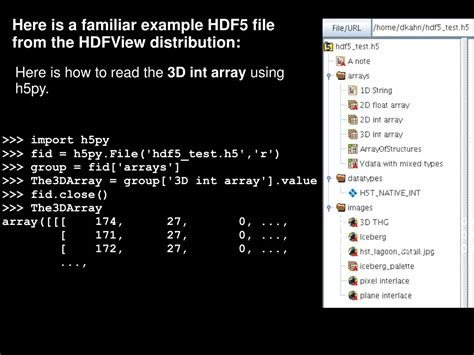 Python and HDF5 に対する画像結果