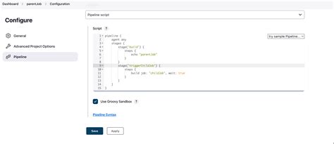 Sample Pipeline Script Jenkins に対する画像結果