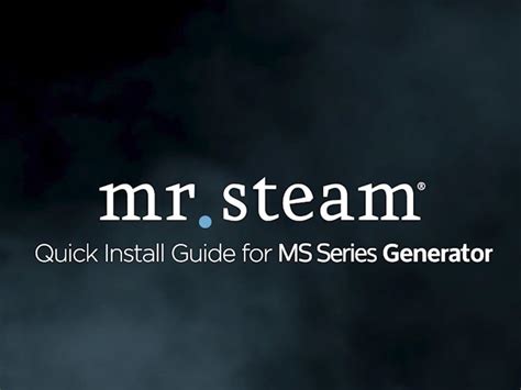 Image result for Mr Steam Install Generator