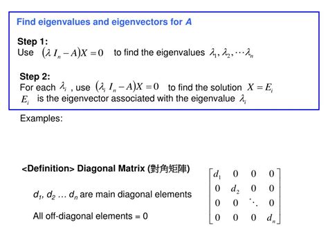 Image result for Diagonal Matrix of Eigenvalues