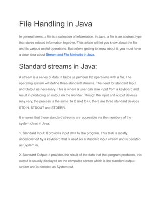 Image result for File Handling in Java Diagram