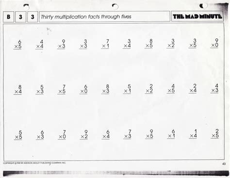 Math Minute Worksheets Multiplication Difficult に対する画像結果