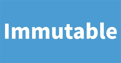 Immutable Variables に対する画像結果