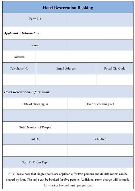 Hotel Reservation Form に対する画像結果