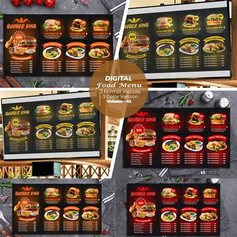 Image result for Digital Menu Template Bundle