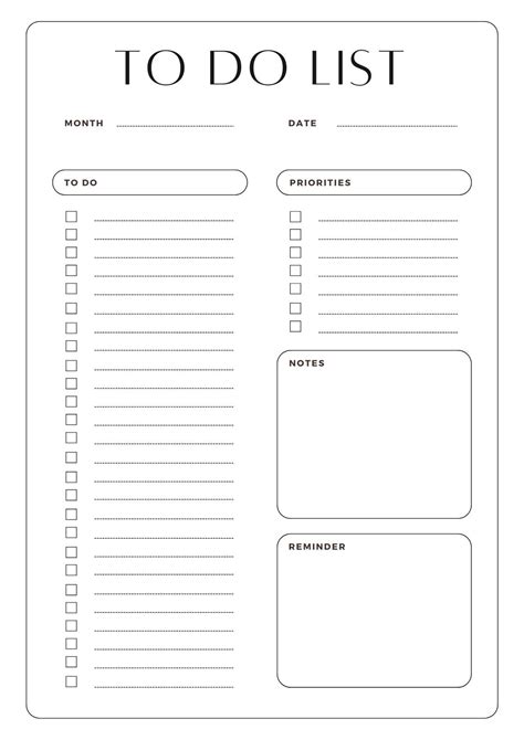 Image result for Free Sample to Do List Template
