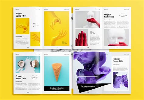 Free InDesign Modern Pool Portfolio Layout Template に対する画像結果