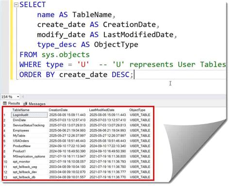 Toradh íomhá ar Simple Table Creation in SQL Plus