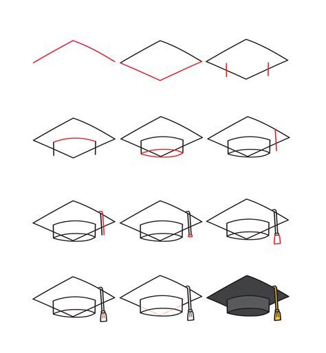 Toradh íomhá ar Graduation Cap Drawing Circle