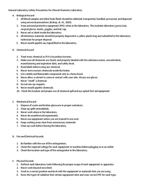 Image result for Lab Safety Precautions