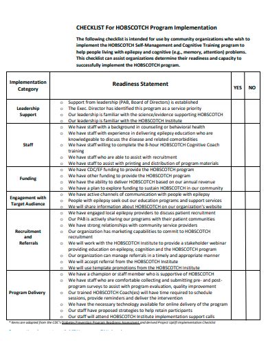Afbeeldingsresultaten voor Implementation Checklist Template
