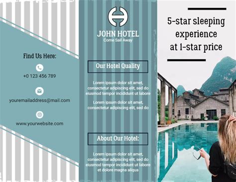 Image result for Hotel Brochure Examples
