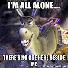 Image result for All Alone Meme