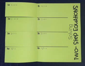 Image result for Two-Step Equations Foldable