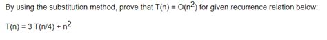 Afbeeldingsresultaten voor Recurrence Relation Substitution Method Ans Generator