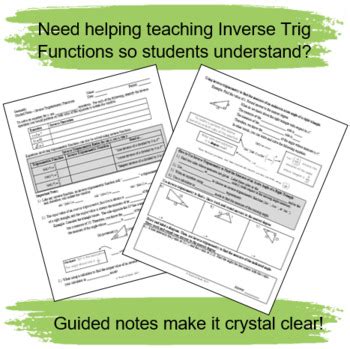 Image result for Inverse Trig Functions Worksheet Input and Output