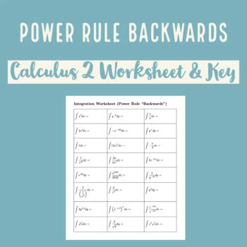 General Power Rule for Integration Worksheet に対する画像結果