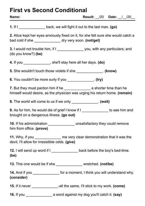 Toradh íomhá ar First vs Second Conditional