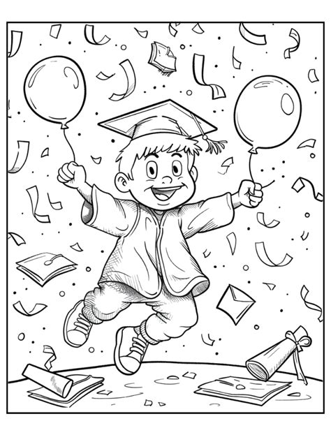 Toradh íomhá ar Graduation Coloring Pages Printable