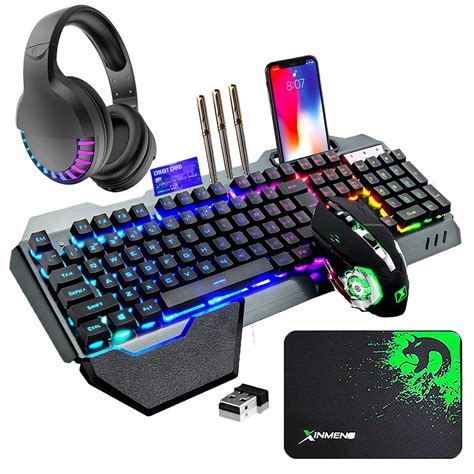 Amazon.com: Wireless Gaming Keyboard Mouse Bluetooth Headset Kit with ...
