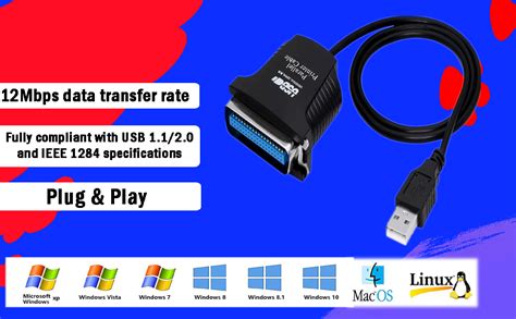 Image result for Universal Serial Bus Parallel Printer Cable