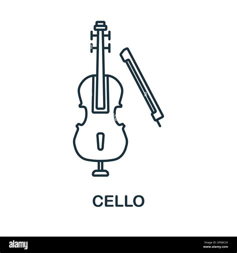 Toradh íomhá ar Simple Line Drawing of Cello