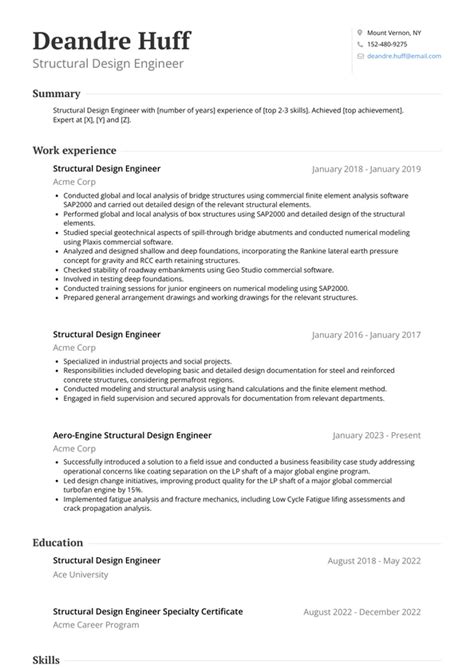 Image result for Structural Designer CV Form