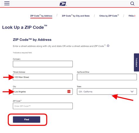 Toradh íomhá ar US Zip Code Lookup