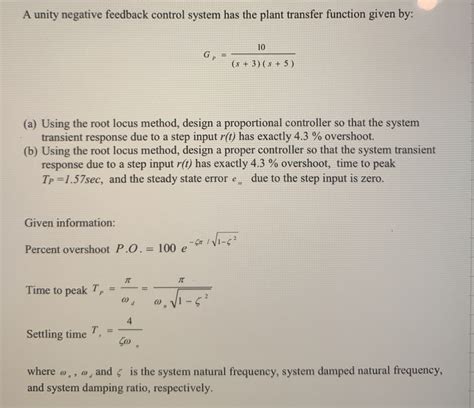 Image result for Unity Negative Feedback General Transfer Function with Controller