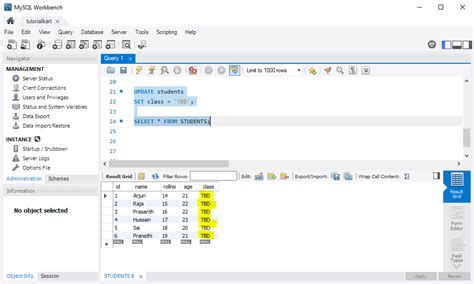 Image result for Update Student Table MySQL