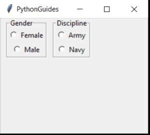 Image result for Python Tkinter Radio Buttons