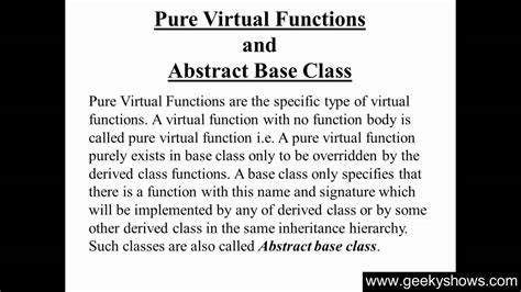 Image result for What Is a Pure Virtual Class