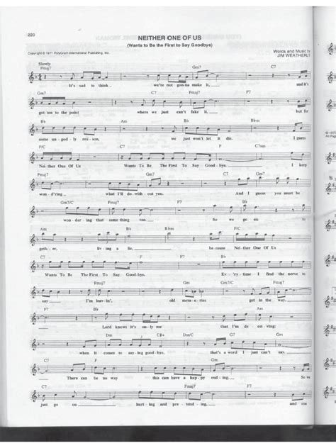 Neither One of Us - Gladys Knight & The Pips | PDF