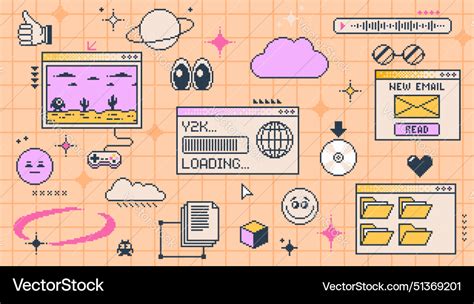 Image result for Y2K Retro Computer Graphics