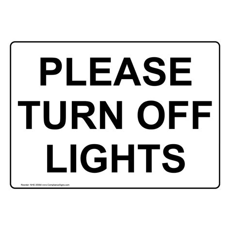 Image result for Sign Template for Restroom Turn Off Light