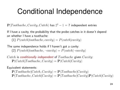 Image result for Conditional Independence Example
