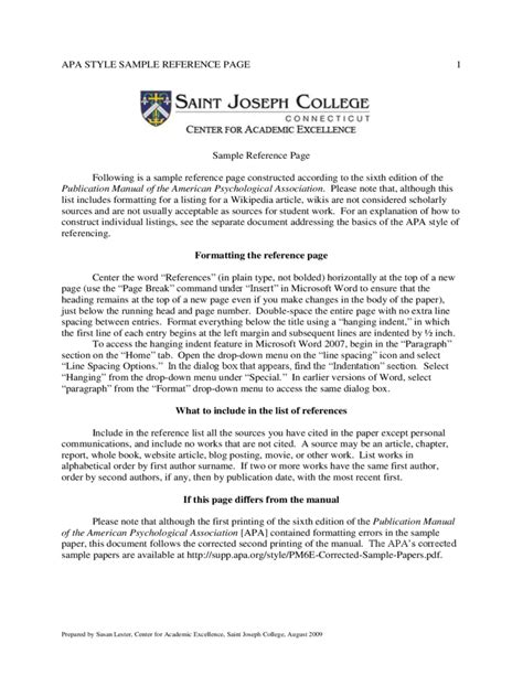 Apa Reference List Example に対する画像結果