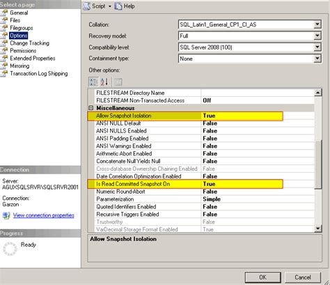Toradh íomhá ar SQL Display Isolation Level