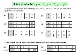 Image result for Direct Proportion Worksheet GCSE